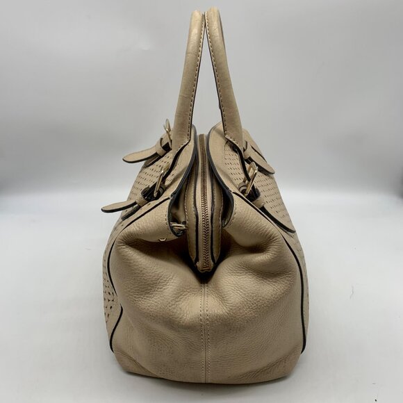 Kate Spade Mercer Isle Sloan Goose Egg Leather Die Cut Satchel Bag - Picture 4 of 13